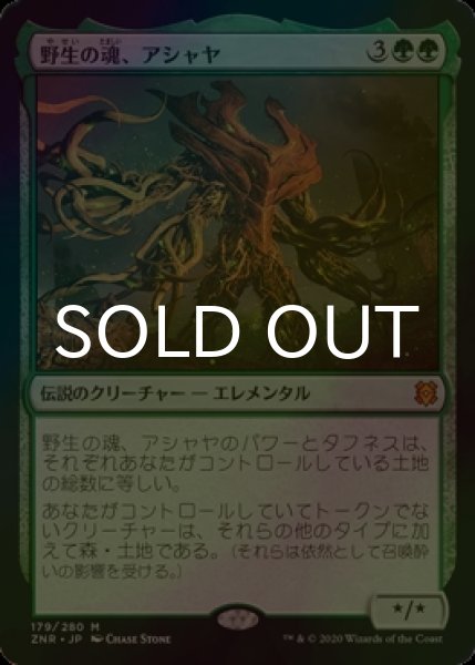 画像1: [FOIL] 野生の魂、アシャヤ/Ashaya, Soul of the Wild 【日本語版】 [ZNR-緑MR] (1)