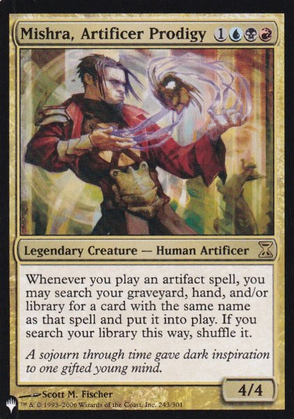 画像1: 工匠の神童、ミシュラ/Mishra, Artificer Prodigy 【英語版】 [TSP-金List] (1)