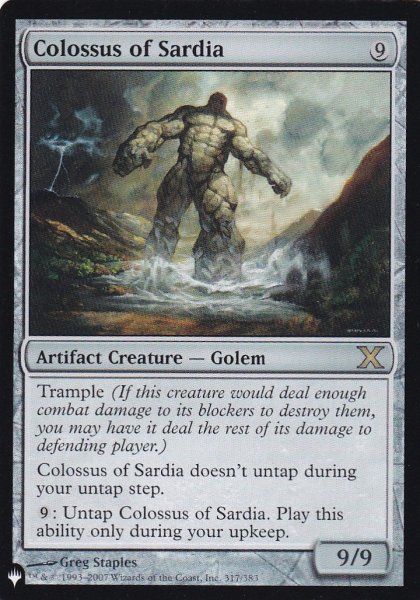 画像1: サルディアの巨像/Colossus of Sardia 【英語版】 [10E-灰List] (1)