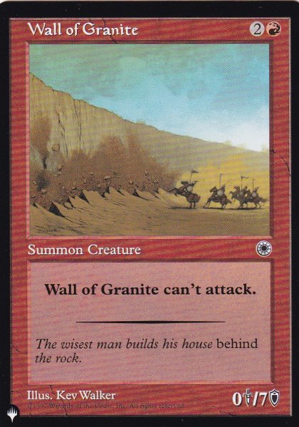 画像1: 花崗岩の壁/Wall of Granite 【英語版】 [POR-赤List] (1)