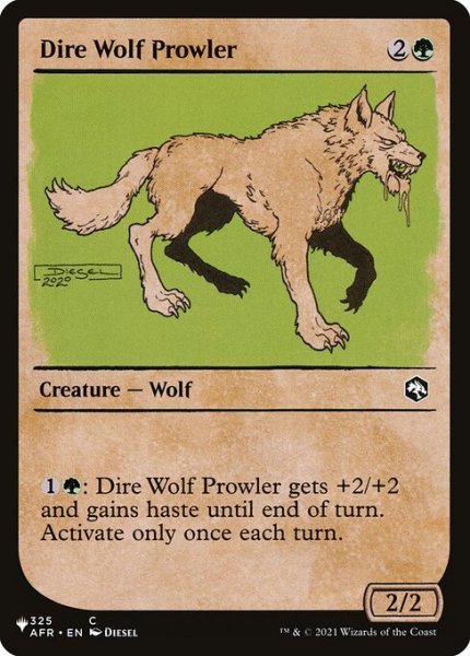 画像1: うろつくダイア・ウルフ/Dire Wolf Prowler 【英語版】 [AFR-緑List] (1)