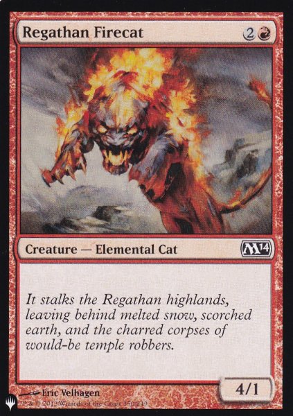 画像1: レガーサの火猫/Regathan Firecat 【英語版】 [M14-赤List] (1)