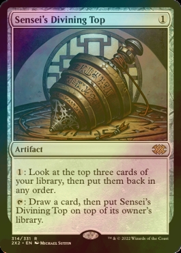 FOIL] 師範の占い独楽/Sensei's Divining Top 【英語版】 [2X2-灰R