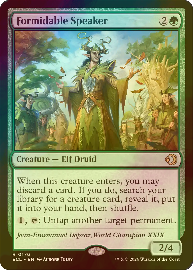 FOIL] 並外れた語り部/Formidable Speaker 【英語版】 [ECL-緑R