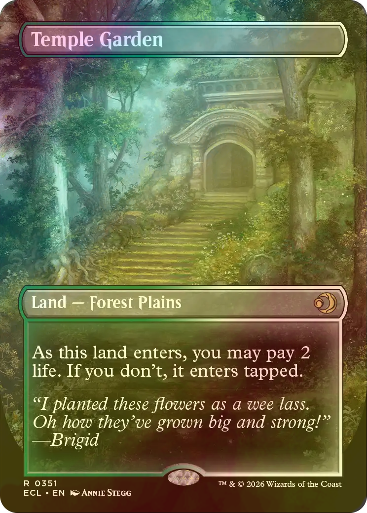 FOIL] 寺院の庭/Temple Garden (全面アート版) 【英語版】 [ECL-土地R