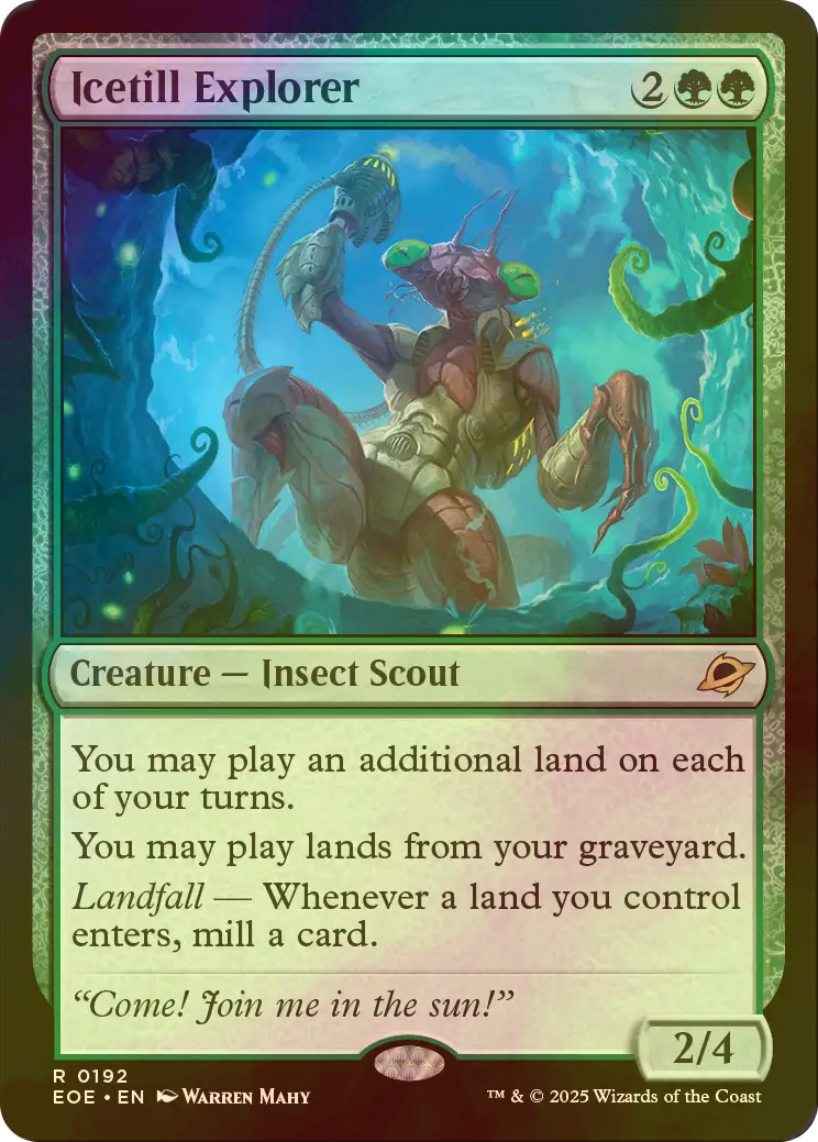 FOIL] 氷耕しの探検家/Icetill Explorer 【英語版】 [EOE-緑R]*詳細要