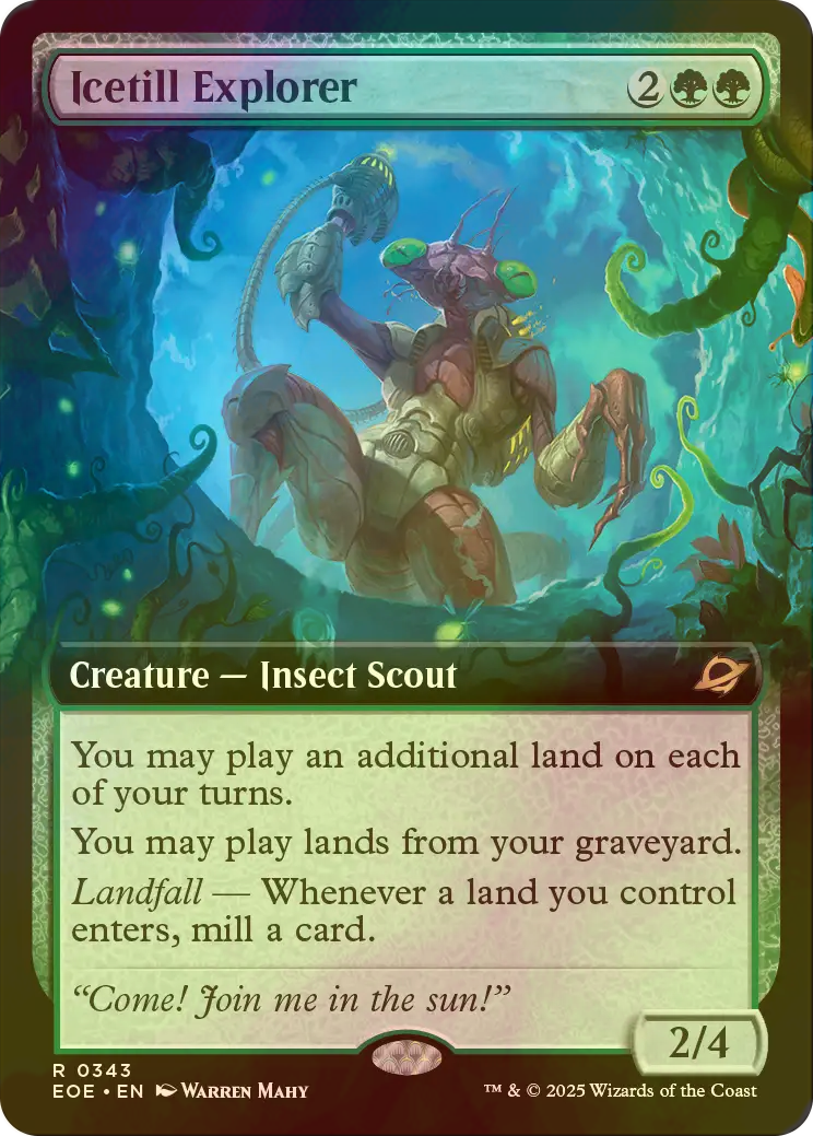 氷耕しの探検家 拡張　foilあり　セット Foil】(343)□拡張アート□《氷耕しの探検家/Icetill Explorer