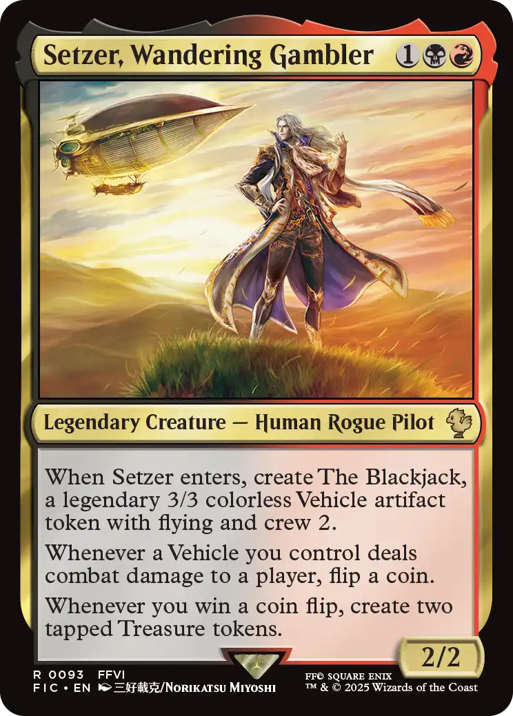 MTG FF さすらいのギャンブラー、セッツァー 英語　Foil さすらいのギャンブラー、セッツァー/Setzer, Wandering Gambler