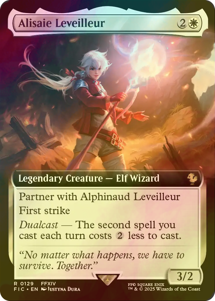MTG アリゼー・ルヴェール FFXIV 日本語　拡張foilユ FOIL] アリゼー・ルヴェユール/Alisaie Leveilleur (拡張アート