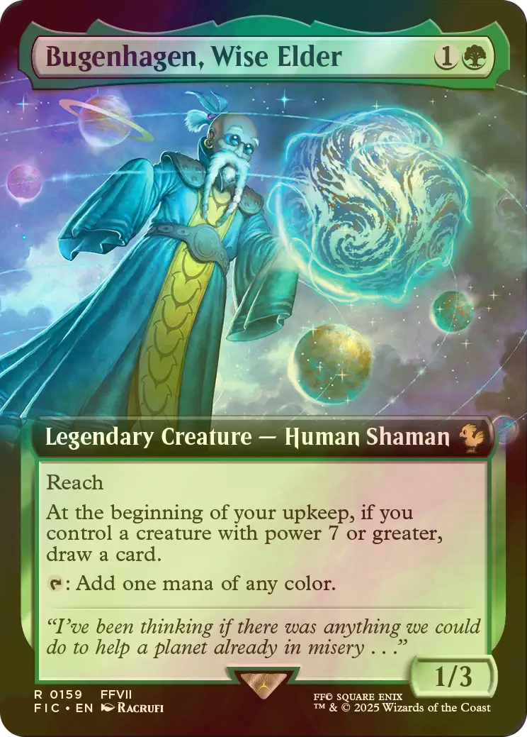 mtg 賢き長老 foil 拡張アート サンプルパック ファイナルファンタジー FOIL] 賢き長老、ブーゲンハーゲン/Bugenhagen, Wise Elder (拡張