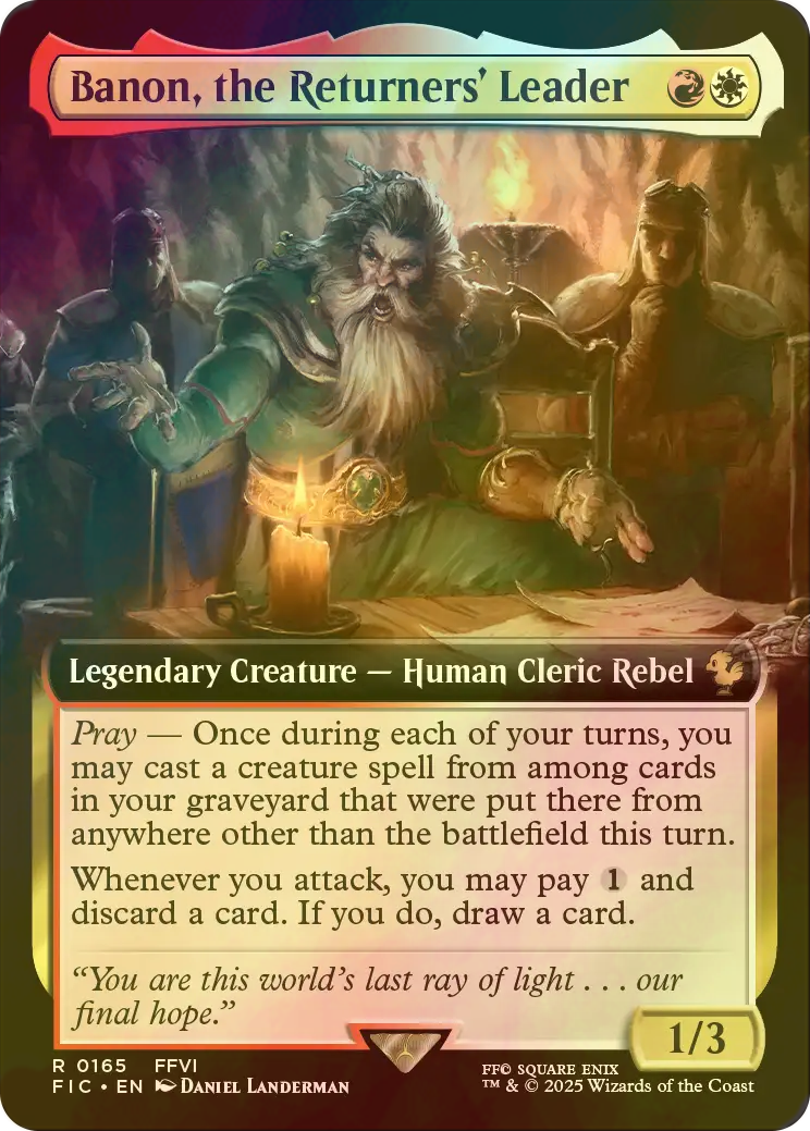MTG 拡張Foil リターナーのリーダー、バナン FOIL/拡張アート版】マジックザギャザリング FIC JP 0165