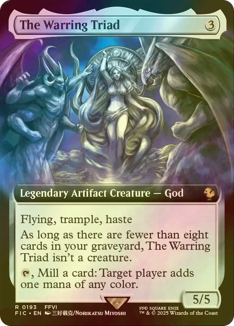 FOIL] 三闘神/The Warring Triad (拡張アート版) 【英語版】 [FIC-灰R