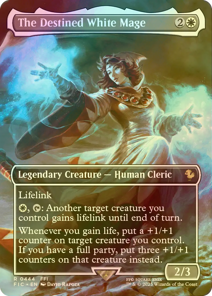 FOIL] 伝承に記されし白魔術士/The Destined White Mage (全面アート版