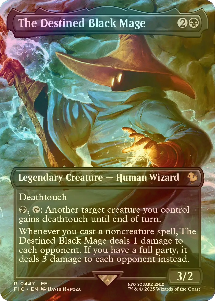 FOIL] 伝承に記されし黒魔術士/The Destined Black Mage (全面アート版