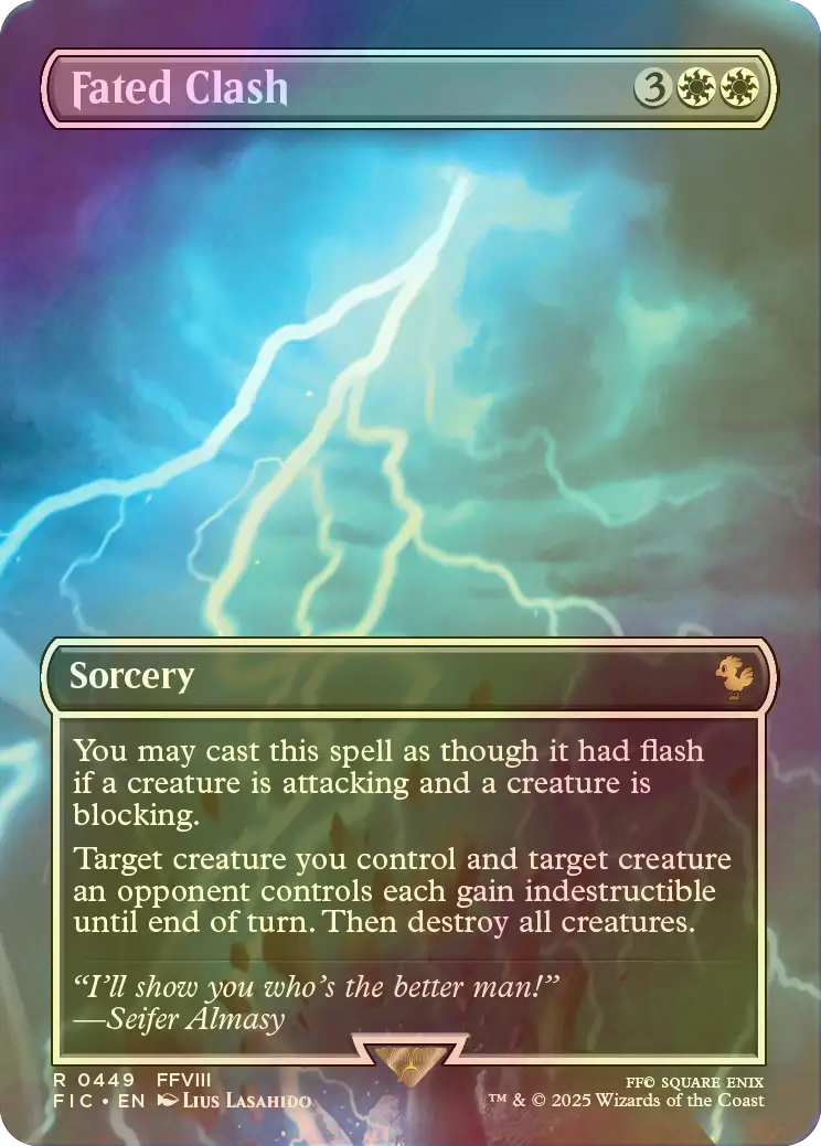 FOIL] 導かれし衝突/Fated Clash (全面アート版) 【英語版】 [FIC-白R