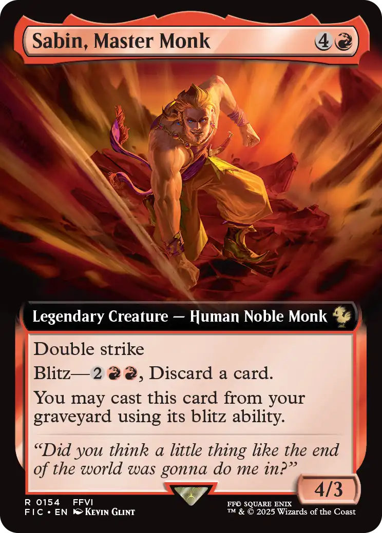 MTG】(ENG)(FOIL)(拡張アート) 奥義継承者、マッシュ(FIC) 赤