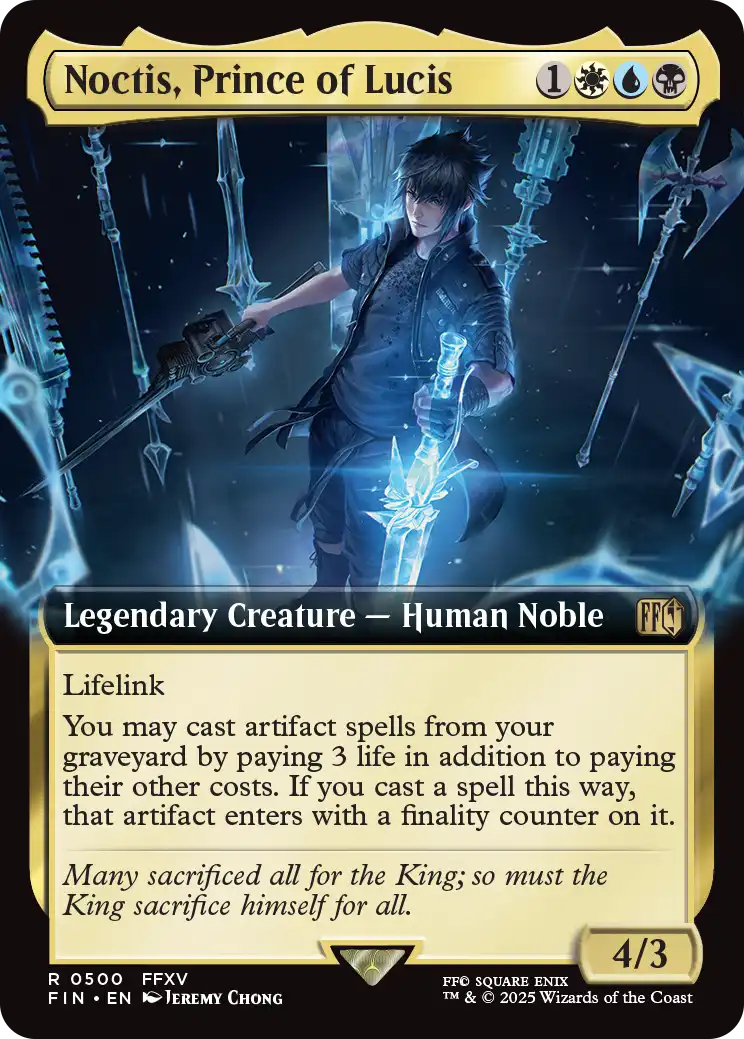 MTG ff ルシスの王子、ノクティス　拡張アート　英語　foil MTG ルシスの王子、ノクティス 英語 拡張 Foil - メルカリ