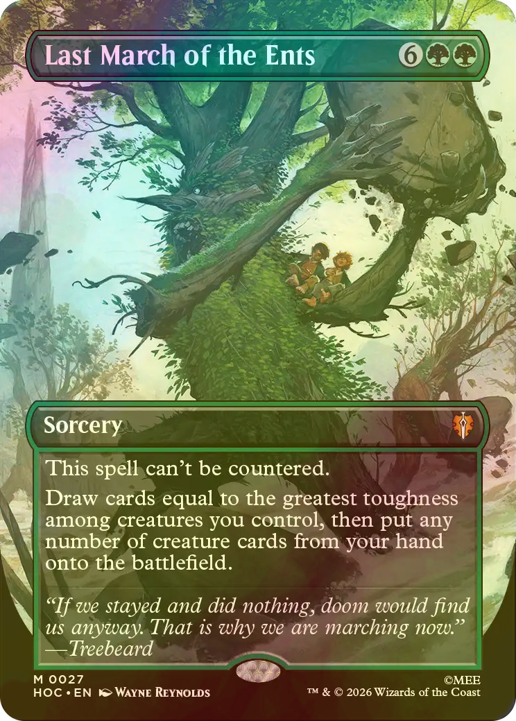 mtg エント最後の進軍　英語　ポスター　foil FOIL] エント最後の進軍/Last March of the Ents (全面アート・海外産