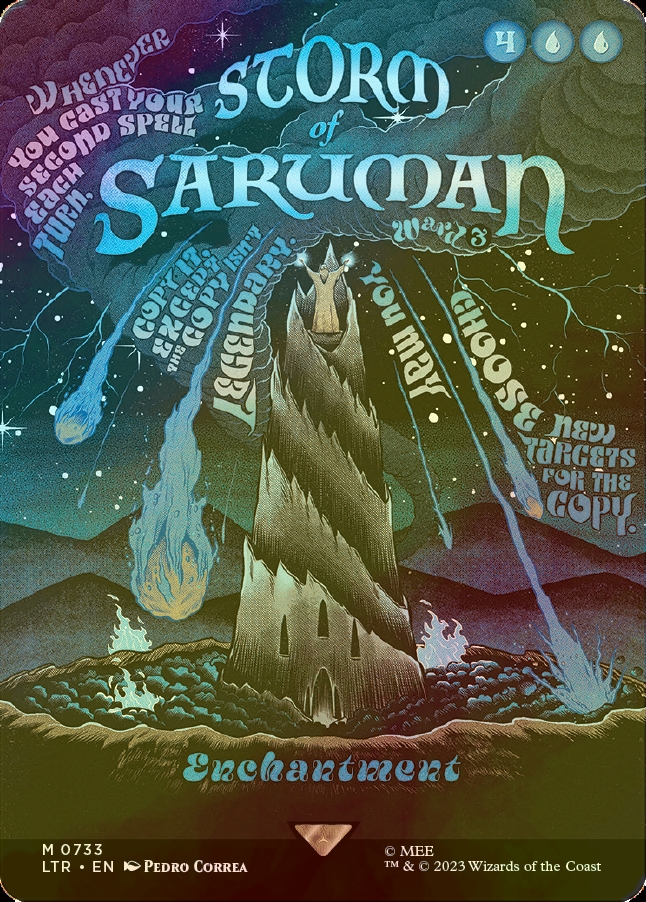 予約】 [FOIL] サルマンの嵐/Storm of Saruman (ポスター版) 【英語版】 [LTR-青MR] (予約Y) シングルスター