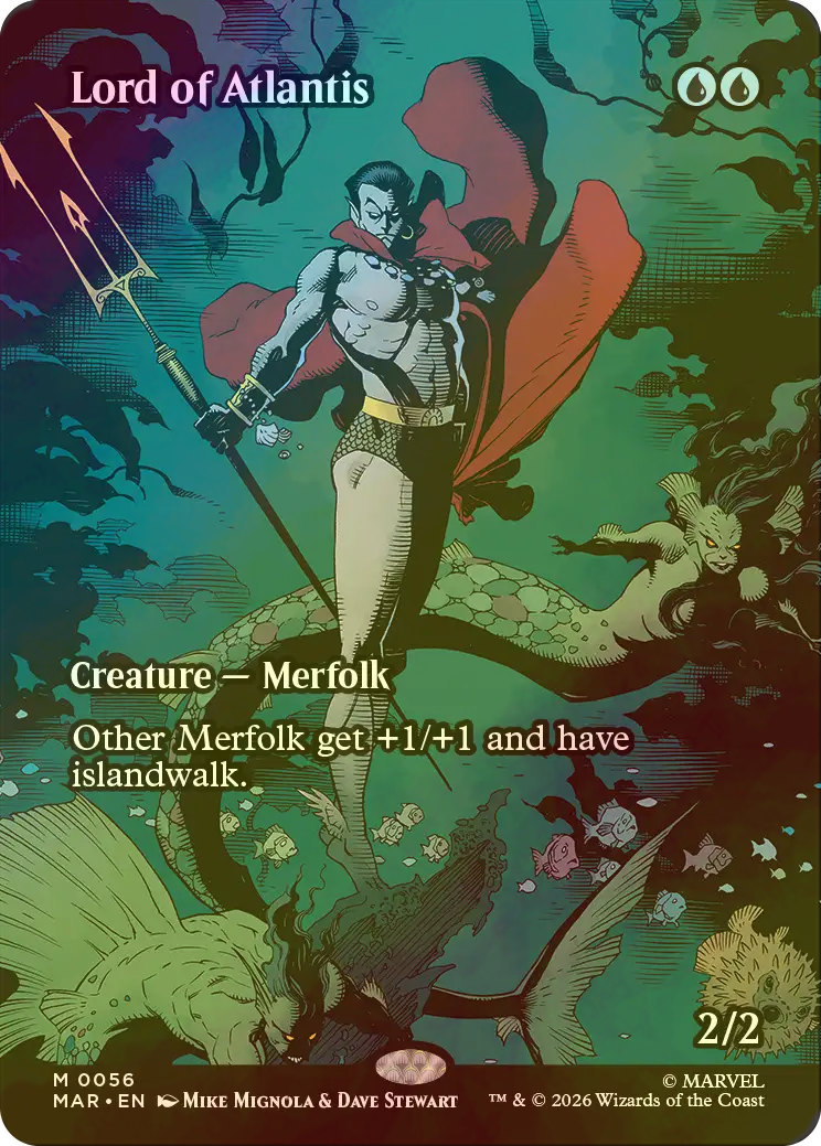 アトランティスの王　foil Lord of Atlantis FOIL] アトランティスの王/Lord of Atlantis (全面アート版) 【英語版
