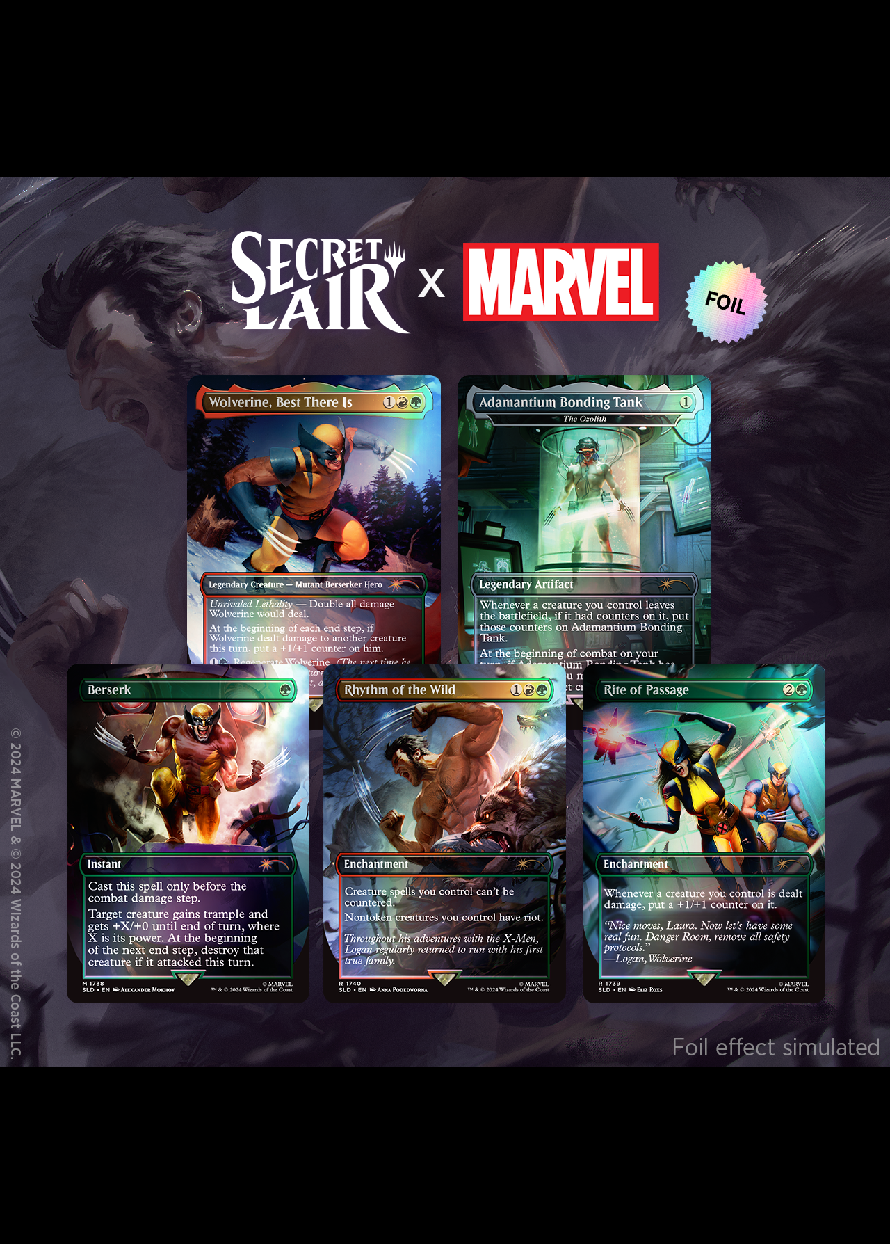 Secret Lair x Marvel's Wolverine (プレミアム版) - シングルスター