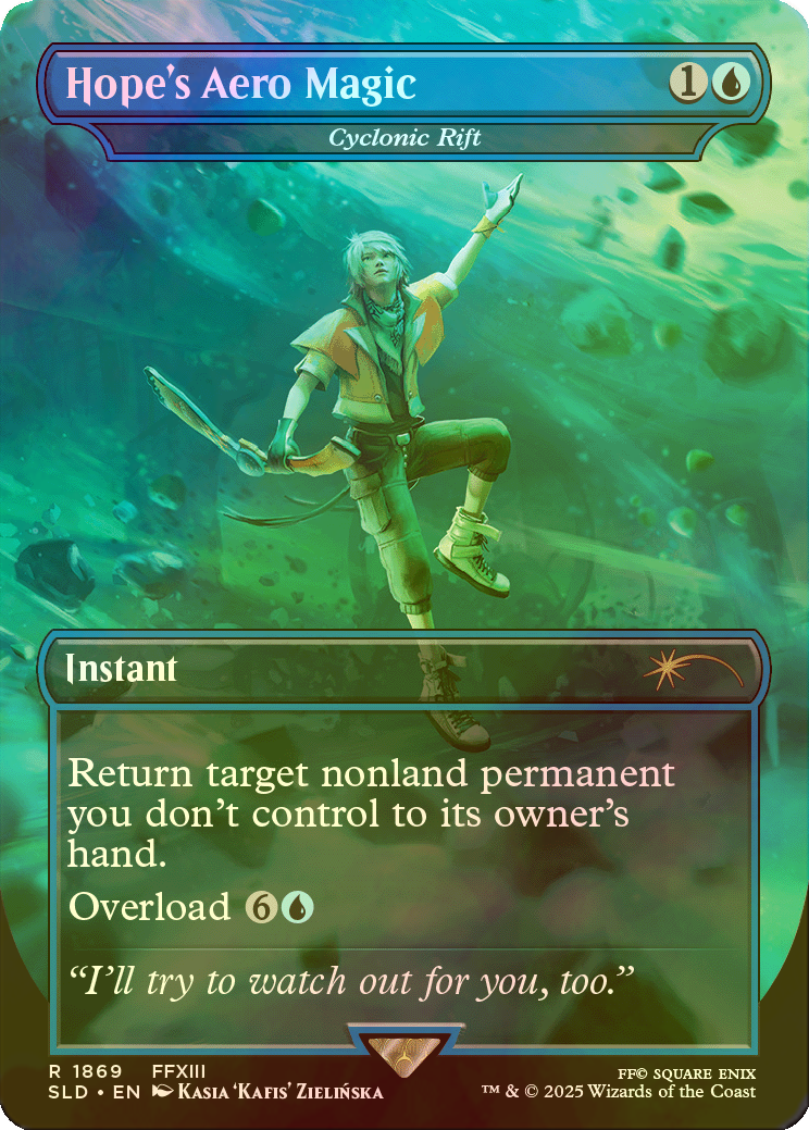 MTG ホープの魔法「エアロガ」/サイクロンの裂け目 ボーダーレスfoil日×2 MTG ホープの魔法「エアロガ」/サイクロンの裂け目 ボーダーレス