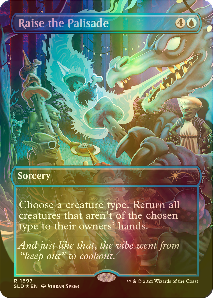 mtg 矢来を上げよ フルアートfoil FOIL] 矢来を上げよ/Raise the Palisade 【英語版】 [SLD-青R