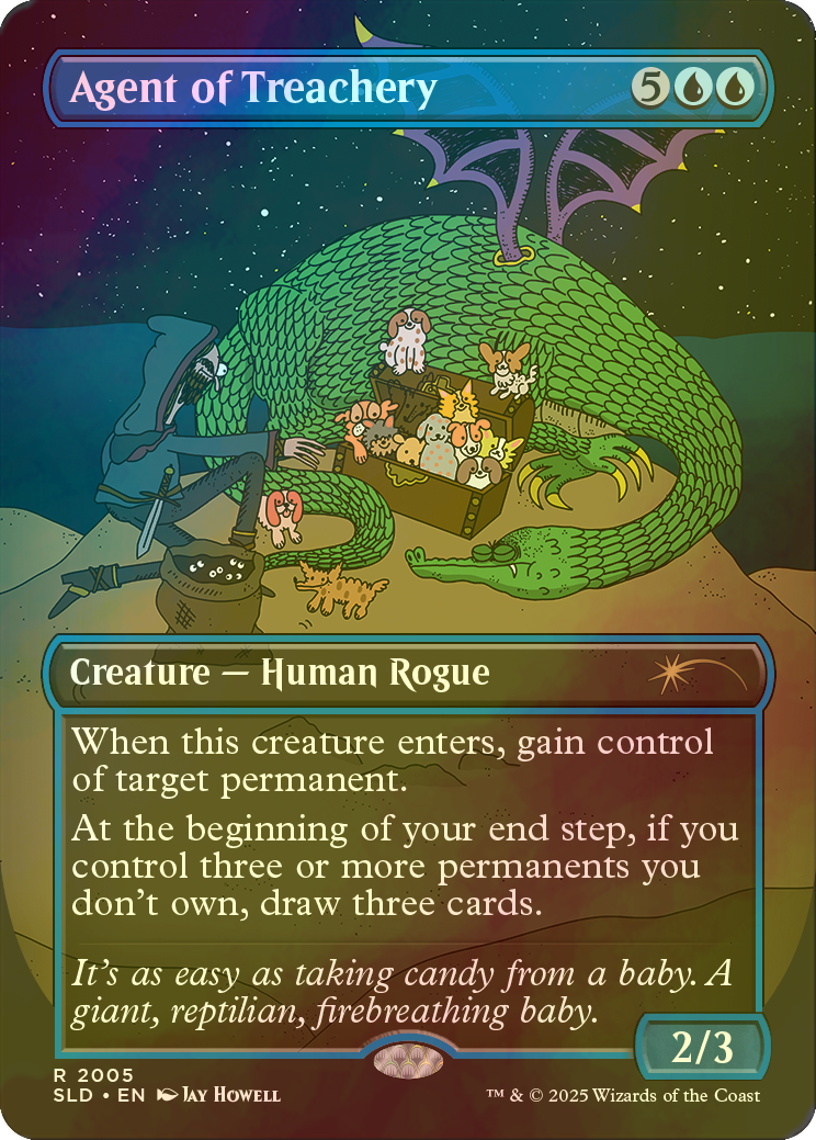 FOIL] 裏切りの工作員/Agent of Treachery 【英語版】 [SLD-青R