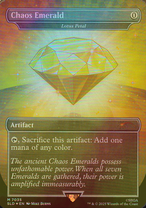 Secret Lair Chaos Emerald/水蓮の花びら 黄色(7035 Chaos Emerald (7035) Yellow Foil - Lotus Petal - Sonic Secret Lair