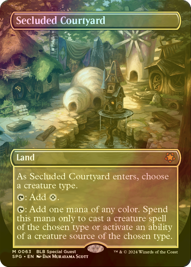 閃静な中庭 4枚セット SPG スペシャルゲスト　foil FOIL] 閑静な中庭/Secluded Courtyard (全面アート版) 【英語版】 [SPG