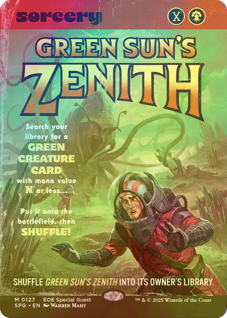 MTG　英語版foil　緑の太陽の頂点 FOIL] 緑の太陽の頂点/Green Sun's Zenith (全面アート版