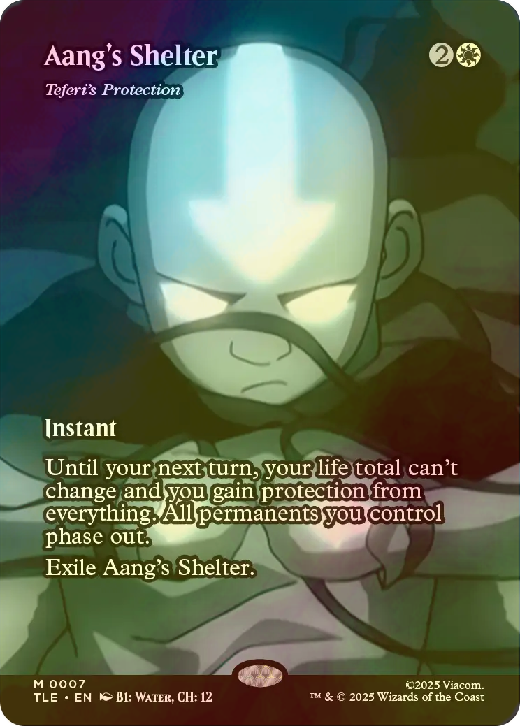 アンのシェルター　英語版フォイル1枚 FOIL] アンのシェルター/Aang's Shelter (全面アート版) 【英語版