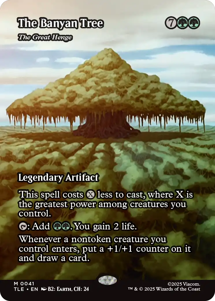 Mtg バンヤングローブの木/The Banyan Tree 英語版　foil バンヤングローブの木/The Banyan Tree (全面アート版) 【英語版